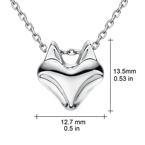 Jewever 925 Sterling Silver Fox Pendant Necklace for Women Cute Animal Jewelry for Mom Gifts4