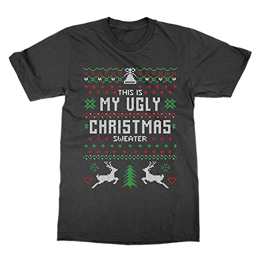 T-shirt noir This is My Ugly Christmas en taille XXL pour homme