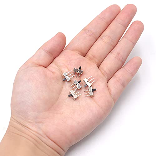Tnuocke CA-SS12D00-G3 100Pcs 3Mm High Knob Vertical Micro Mini Slide Switchs,3 Pin 2 Position 1P2T Spdt Toggle Switches Panel Mount Dc 50V 0.5A thumb #2