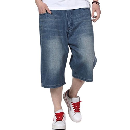QBO Men's Fashion Hip Hop Jeans Baggy Denim Shorts-40