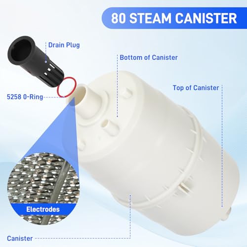 Etespie 80 Replacement Canister for Aprilaire Steam Humidifier Canister Model 800 & 865，for Aprilaire 800 Replacement Canister with O-Ring for Leak-Proof Seal,800 Canister,80 Canister