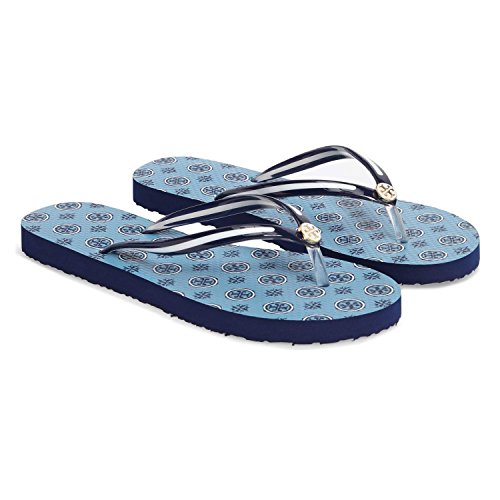 tory burch blue flip flops