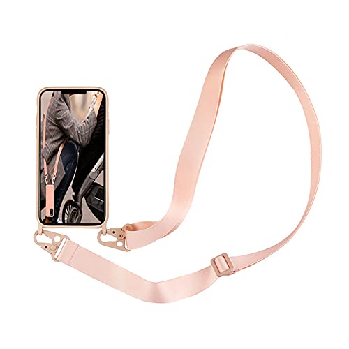 Colar de corrente de silicone capa de celular com cordão de pescoço com cordão para iPhone 13 11 7 8