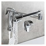 Pot Filler Tap Wall Mounted Foldable Kitchen Faucet With Bidet Sprayer Cold Bidet Faucet Sink Tap Rotate Folding Spout - Kitchen Sink(Style 4 chrome)