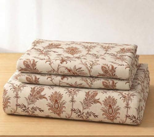 Image of Castiqa Polycotton 400TC King Size Bedsheet Set with 2 Pillow Covers 108x108 inch Bedsheet 18x28 inch Pillow Covers (Multicolor ii)