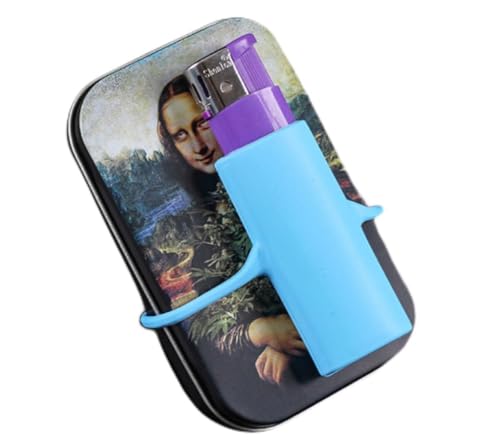 Capa de silicone para isqueiro, portátil, antiderrapante, capa protetora com bolso para caixa de cigarros, bolsa de isqueiro à prova de explosão para viagem para casa, azul