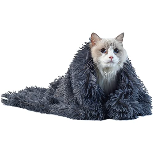 Junspow Haustierdecke, 2 Schichten Waschbare Decke für Hunde, Flauschige Plüsch Katzendecke Cover