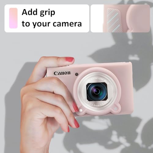 Funda de silicona para Canon PowerShot SX740 y SX730 HS con protector de pantalla LCD 4