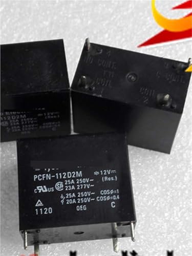 Relais 12V PCFN-112D2M 25A CC pour circuits imprimés et domotique en lot de 2 pièces