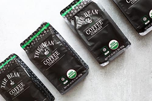 The Bean Coffee Company Organic Decaf South America Blend, Medium Roast, Ground, 16-Ounce Bag #TOP5