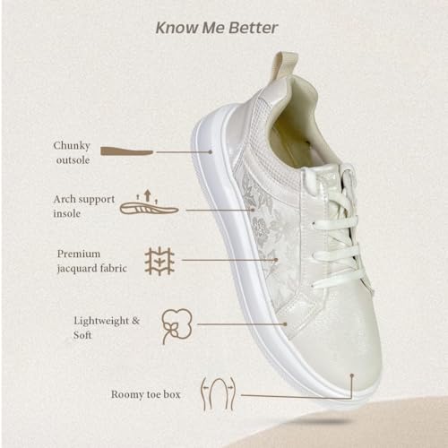 Image of KazarMax Premium AERO Kicks Women Floral Pattern Party Sneakers | Casual Fashion Trainers Sneakers