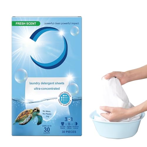 Láminas de jabón para lavandería, sábanas de lavado de lavandería, perfumadas duraderas, protección del color, removedor de manchas de para lavadora de equipos de entrenamiento