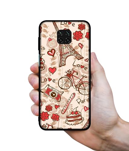 Image of Vintage Paris Design Premium 2D Printed Metal Back Case Cover for Mi Redmi Note 9 Pro /Note 9 Pro Max /Poco M2 Pro