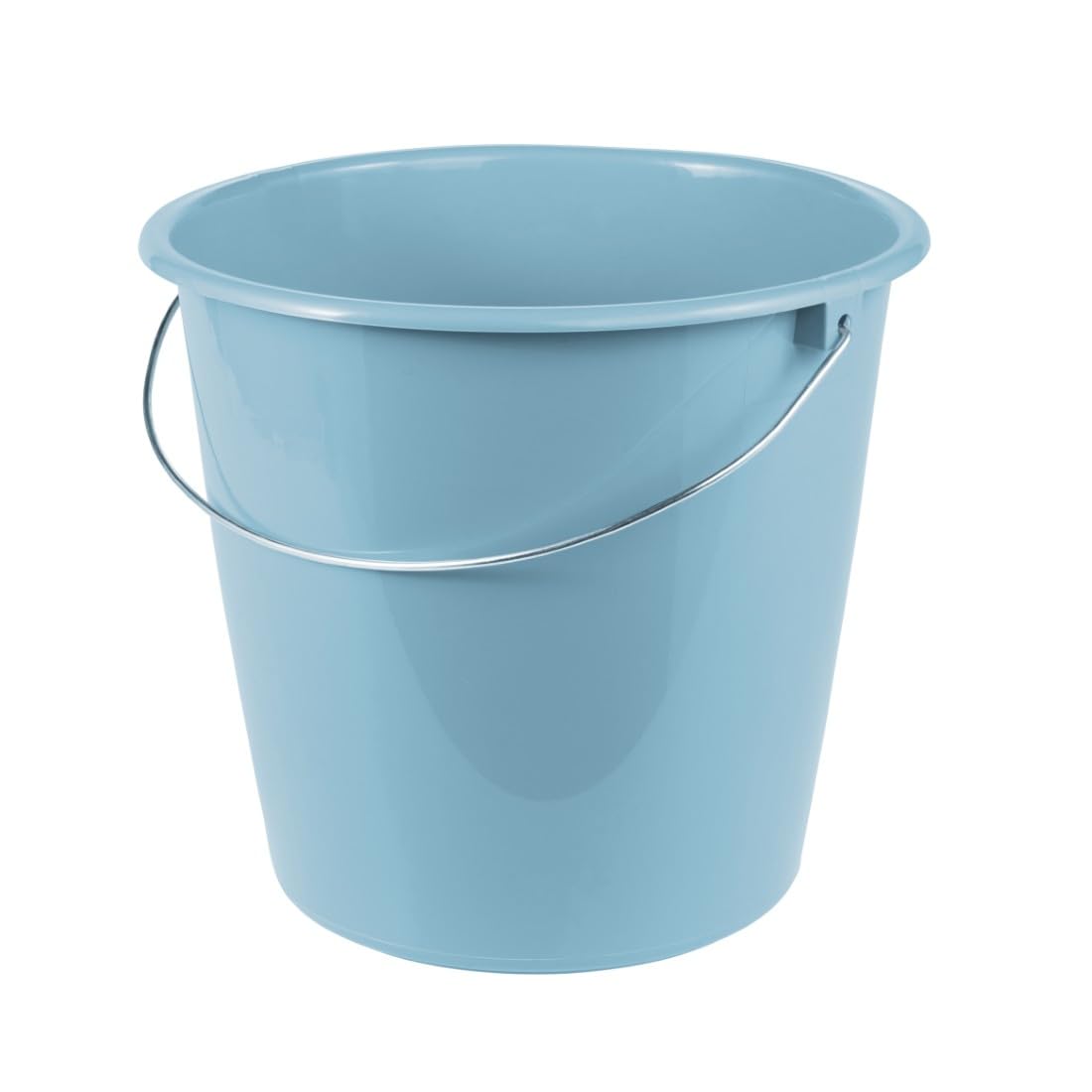 keeeper Erik Wiadro z Metalowym Uchwytem, 10 L, Polipropylen, 28.5 x 28.5 x 26 cm, Niebieski (Nordic Blue), 10 Szt.