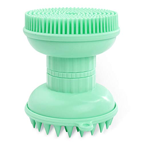 Pet Silicone Shampoo Brush for Bath,Massage,Pets Dogs Cats Scrubber,Grooming Shower brush,Scalp Massager rubber Comb for long,short hair(green)