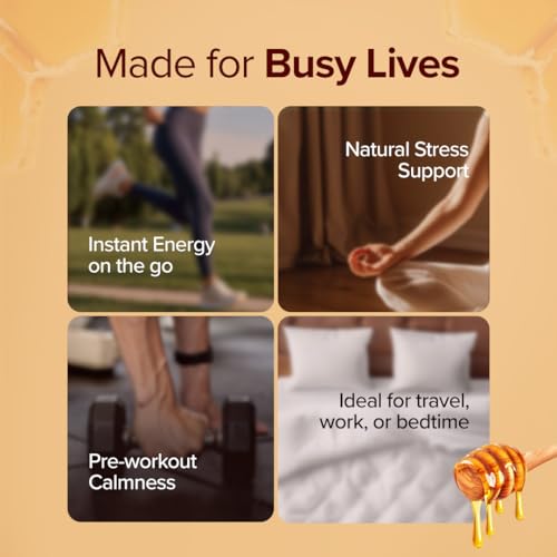 Image of GNC Ashwagandha Honey Stick | Powerful Ayurvedic Adaptogen Formulation for Stress Relief, Energy & Recovery | With Ashwagandha & Honey | 30 Servings | Caffeine-Free | Vegetarian | 80g
