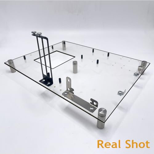 Gabinete para PC abierto de acrílico para pruebas y montaje DIY, soporte para placas base ATX, Micro-ATX y Mini-ITX, disipación térmica miniatura 6