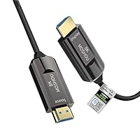 MOSHOU HDMI 2.1 Glasfaser kabel 10m Aktualisiert/ 4k@120HZ mit RTX 3080 3090 / 8k@120Hz HDCP 2.2 HDR10+ 3D / eARC Dolby Atmos Vision/Ultra Hight Speed HDMI/Aluminiumstecker