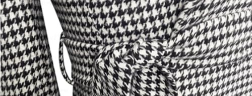 Ulnomio Men's Houndstooth Suit Two Pieces Double Breasted Buttons Jacket Pants for Formal/Party Tuxedos2