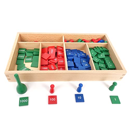 Hidoggy Montessori Stamp Game Pro | Montessori Math Learning Materials Counting Toy, Early Development Wooden Math Teaching Aids