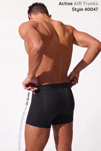 Image of Van Heusen Men's Trunk Pack of- 1 |Air Series|Light as air|Mesh Fabric|Breathable Active Trunks Moisture Wicking|No Ride Up Sweat Absorbant|Underwear for Active Wear|Style 40047
