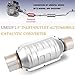 UMIUP 2.5'' Inlet/Outlet Catalytic Converter Universal High Flow Front Catalytic Converter Direct Fit Cat Converter with Heat Shield & O2 Port Catalytic Convert (EPA Compliant)