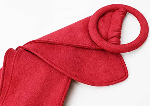 Chendvol Women's Waist Wrap Belt with Buckle Wide Stretchy Cinch Belt4