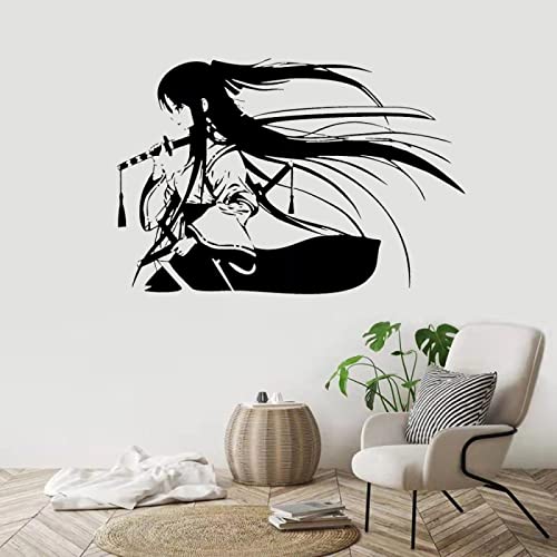 Rtyuihn Japanese Katana Anime Decorative Wall Sticker Vinyl Interior Decoration Room Decoupliqué Removable Mural #TOP23