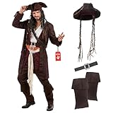 jack sparrow musique Disfraz cómodo y práctico para usar todo el día: materiales ligeros, elásticos y transpirables, facil de poner y quitar con libertad de movimiento. Costuras reforzadas para usarlo varias veces. Apto para interior y exterior. Lavar solo a mano