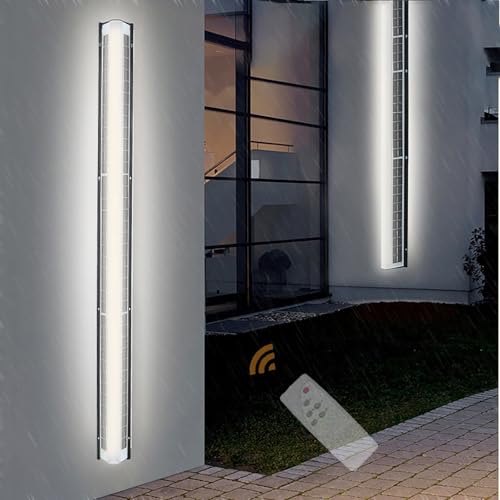 Lampe murale solaire design en aluminium noir de 20cm pour illuminer et sublimer votre balcon