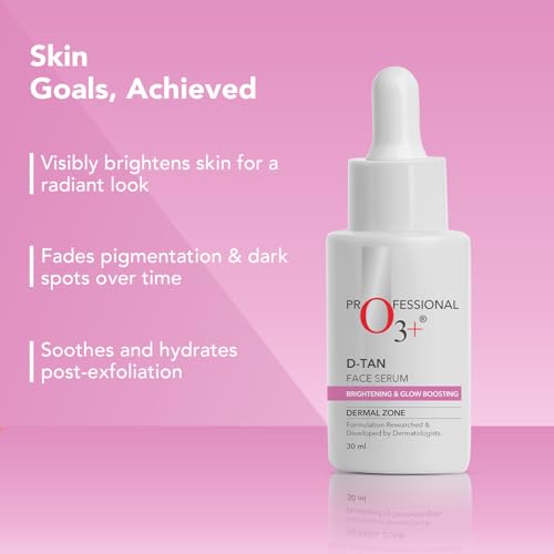 Image of O3+ D-Tan Face Serum with Niacinamide, Glycolic Acid & Mulberry Extract for Tan Removal, Skin Brightening & Glow | Reduces Pigmentation & Dark Spots | 30ml