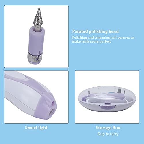 Electric Nail Drill Set,Professional Nail File Kit for Gel Nails, Acrylic, Manicure Pedicure Polishing Shape Tools with 6Pcs Replacement Heads - Thumbnail 4