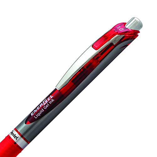 Pentel EnerGel Retractable Gel Pen, 1.0mm, Red Ink, 12PK by Pentel - Image 4