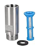 Conny Clever Langzeitfilter ¾ Zoll – Edelstahl Vorfilter für Waschmaschine & Spülmaschine, wiederverwendbar, 80 L/min Durchfluss, mechanische Filtration gegen Sand, Rost & Schmutzpartikel