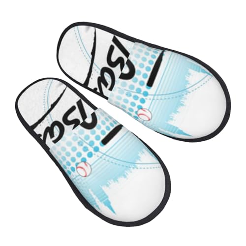 野球 かわいい スポーツ スリッパ 冬 秋 室内 メンズ レディース 自宅用 来客用 職場 もこもこ 暖かい 軽くて磨耗に強く柔らかい 洗いやすく、持ち運びに便利 男女兼用 M