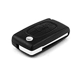 Material/Cubierta de pvc CABLEPELADO Carcasa Mando Llave del Coche 3 Botones Citroen y Peugeot Negro