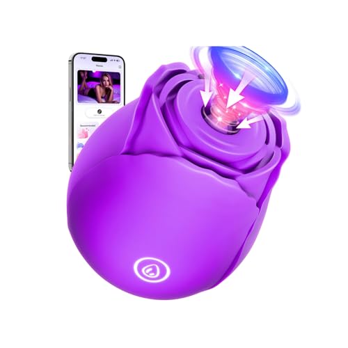Lolitree AI Sync Rose Toy Clit Sucker Comfort-Fit Flat-Rim 10 Sucking Vibrating Modes Nipple Clitorise Stimulator Sucker Adult Toys Female Sex Toyscouples for Women Vibabrator Silent Pleasure