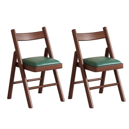 Chaises pliables en bois lot de 2 avec support triangle gain de place
