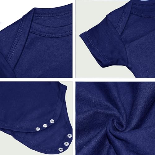 Image of VParents Rompers for New Born Baby Girl & Boy (Pack of 3), 100% Cotton Half Sleeve Romper /Bodysuit /Jumpsuit /Onesies /Sleepsuit For Infants & Toddlers, Comfortable Daily Wear Clothes For Babies