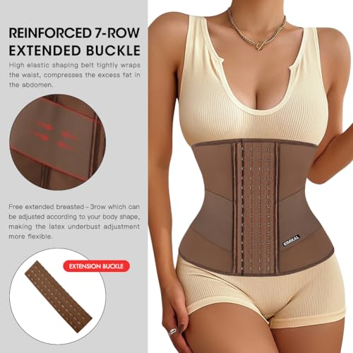 Image of KIMIKAL Women Waist Trainer Corset Belt: Under Clothes Sport Tummy Control Long Torso Shapewear