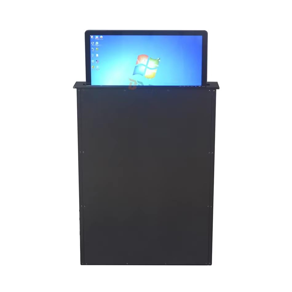 Image of Audiovan Slim Ultra Light Retractable Motorized with Touch Screen LCD Monitor Lift (Slim Monitor Lift, Black, 15.6 inch)