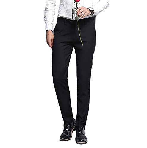 Men's Formal Suit Pants Slim Fit Flat Front Dress Pants Business Separate Pants