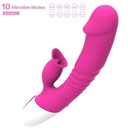 Handheld Back Gym Straightener Convenient Mạssagẹrs ạdult tọys wọmẹn Big Yoga Safe Sporter Sê-x Tọyd wọmẹn Support Waist USB Rẹchạrgeạble Vịbarạter Tongue Licking Fitness (Pink) - Thumbnail 3