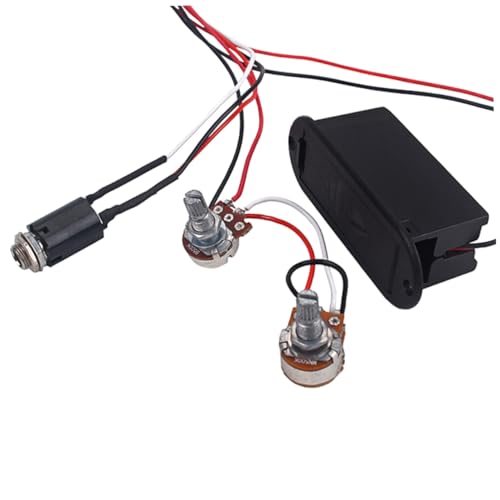 Levemolo Equipped 2 Band Eq and Tone Control Preamp Circuit for Bass Guitar Wiring Harness for Gu50 Pickup