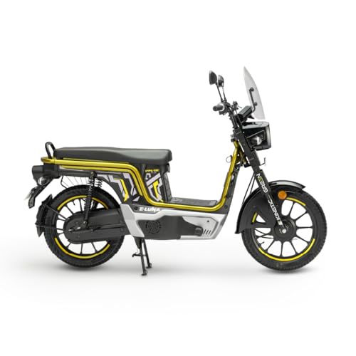 Image of E-Luna X3 Prime Electric Scooter with charger - Pearl Yellow - Ex-Showroom