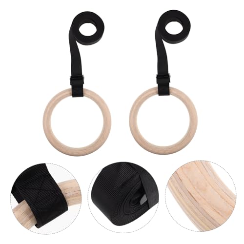 Anillas de gimnasia de madera para ejercicio en casa miniatura 7