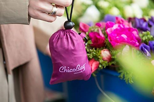 Miniatura 6 de ChicoBag Bolsa de comestibles reutilizable compacta original con bolsa adjunta y clip de mosquetón, perfecta para compras, viajes, organización,