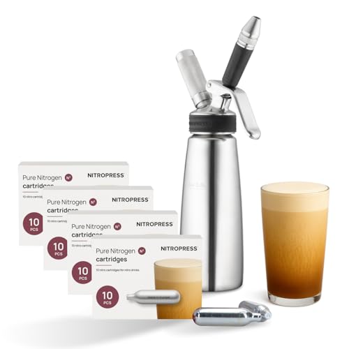 Comparison: Best Nitro Cold Brew Machine 10 Hatfields London NitroPress Nitro Cold Brew Maker And Dispenser, Nitro Machine, Cold Brew Kit with 40 Nitro Chargers