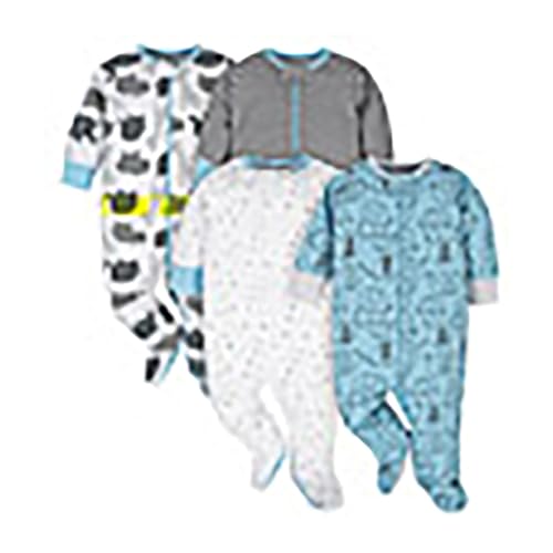 Image of ONESIES Brand Baby Boys Sleepers 4-Pack Footies and Toddler Set