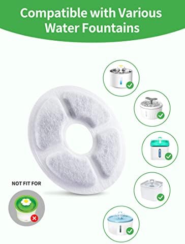 Cat Water Fountain Filters, 6 PCS Pet Fountain Replacement Filters, Cat Fountain Filter, Filter for Drinking Cat, Water Fountain Filters, Replacement Pet Filter Cartridges for Dogs Cat
